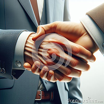 Corporate Harmony: Executives Sealing a Prosperous Deal Stock Photo