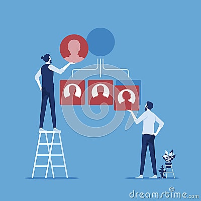 Corporate hierarchy vector concept Vector Illustration