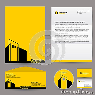 Corporate identity branding mock up Vector Illustration