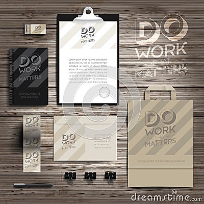 Corporate identity print template Vector Illustration