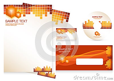 Corporate identity template Vector Illustration