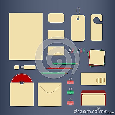 Corporate identity template set. Vector Illustration