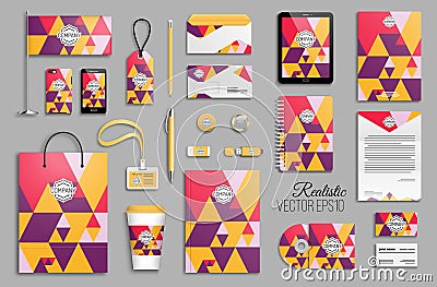 Corporate identity template set. Vector Illustration