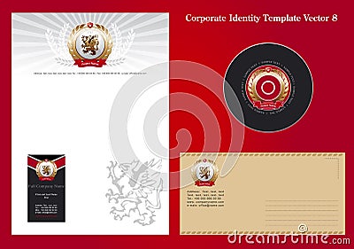 Corporate Identity Template Vector 8 Vector Illustration