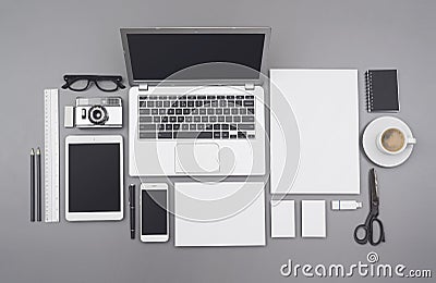 Corporate identity and webdesign mockup Stock Photo