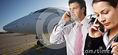 Corporate jet Stock Photo