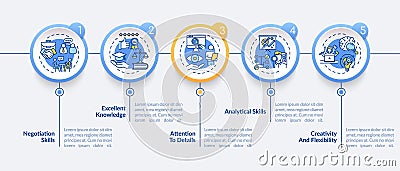 Corporate lawyer skills vector infographic template Vector Illustration