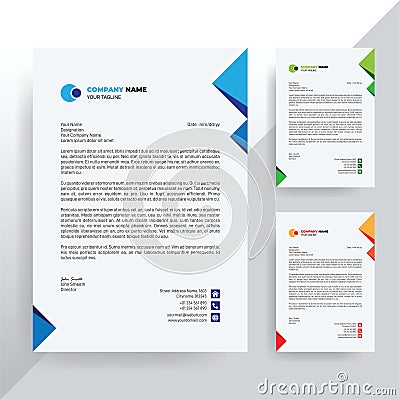 Corporate letterhead design, Business style corporate letterhead design Vector Illustration