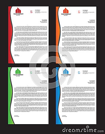 Corporate letterhead identity Vector Illustration