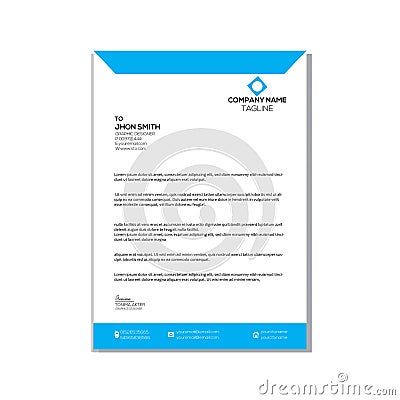 Corporate letterhead template design on unique qualities Vector Illustration