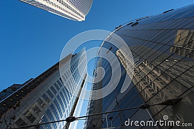 Corporate office buildings reflections Stock Photo