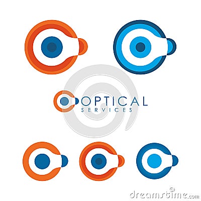 Corporate optical logo, visual comunication Stock Photo