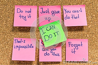 I can do it, motivation Stock Photo