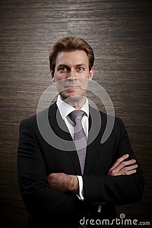 Corporate profile photo of a professional businessman Stock Photo