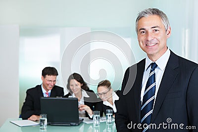 Corporate promotion and leadership Stock Photo