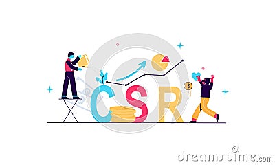 Corporate social responsibility ethical illustration Vector Illustration