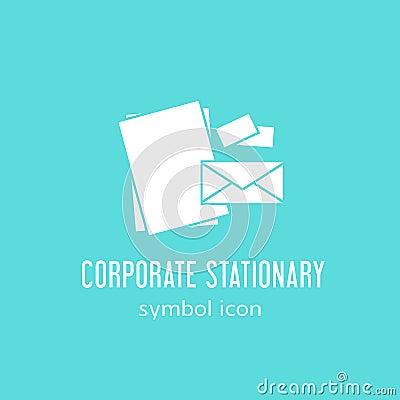 Corporate Stationary Vector Concept Symbol Icon or Vector Illustration