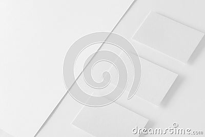 Corporate stationery set mockup. Letterhead and three business c Stock Photo