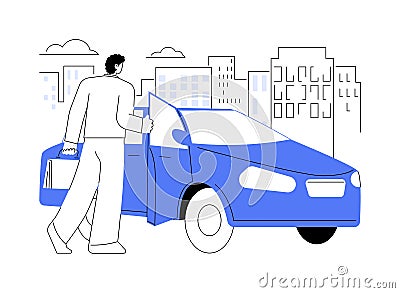 Corporate transport abstract concept vector illustration. Vector Illustration