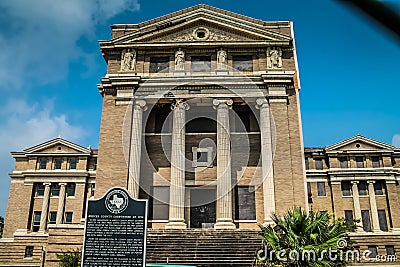 Abandoned County Jail and Courthouse Corpus Christi Texas Stock Photo