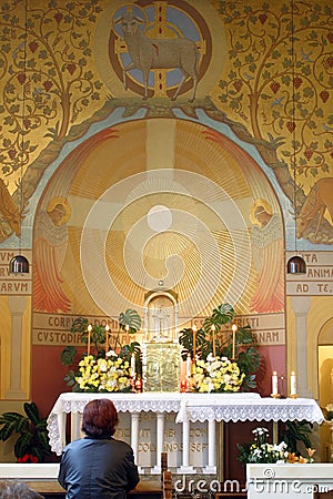 Corpus Domini Church in Zagreb Editorial Stock Photo