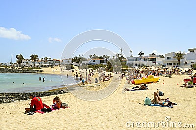 Corralejo Beach in Fuerteventura Editorial Stock Photo