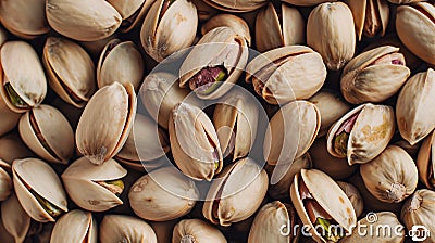 Corrected: Correct salted pistachios pattern by preventing overcrowding. Stock Photo