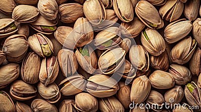 Corrected salted pistachios adjusted pattern to prevent overcrowding. Stock Photo