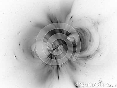 Correlated worlds with wormhole inverted black and white Stock Photo
