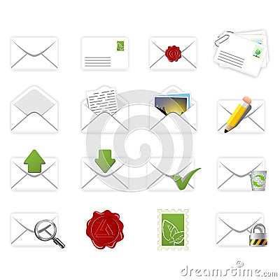 Correspondence icons Vector Illustration