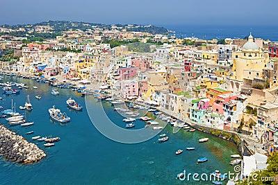 Corricella, Procida Isle, Italy Stock Photo