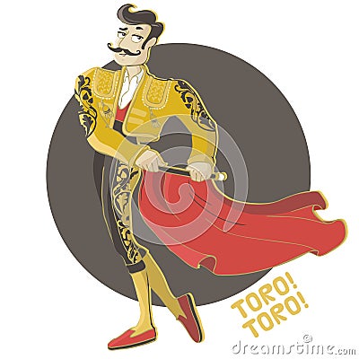 Corrida vector illustration. Vector Illustration