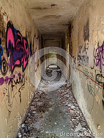 Abandoned demolished house. Editorial Stock Photo