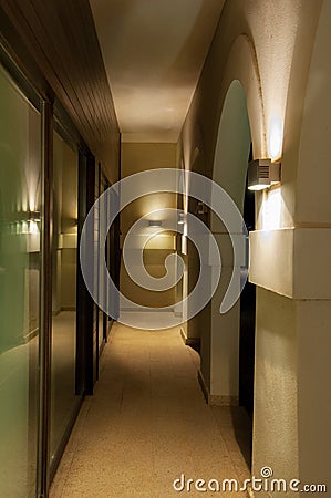 Corridor with arches Stock Photo