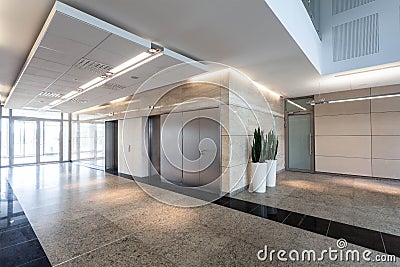 Corridor in business centre Stock Photo