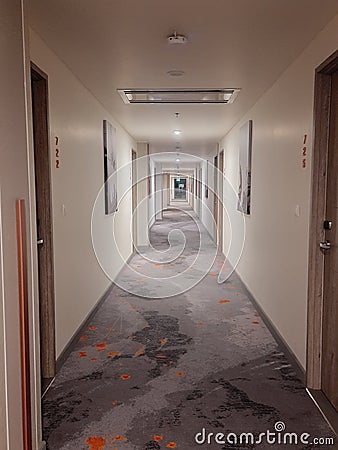 Corridor design, funiture and carpet Stock Photo