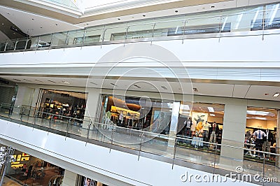 Corridor interior of shoppingmall Editorial Stock Photo