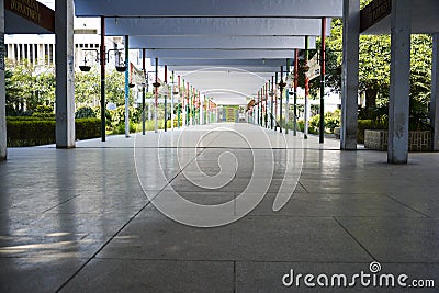 Corridor of a Medical Collage Stock Photo