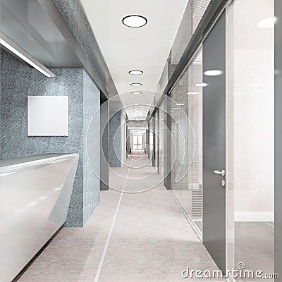 Corridor of modern office building Stock Photo
