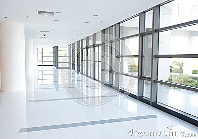 Corridor of the office building Stock Photo