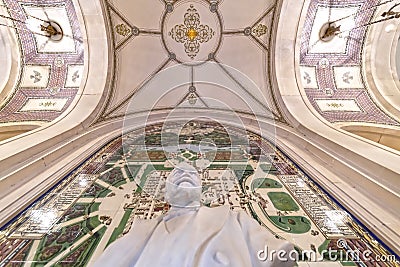 Corridor of the Peace Palace, The Hague Stock Photo