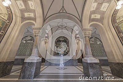 Corridor of the Peace Palace, The Hague Editorial Stock Photo