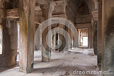 The corridor and pillar Stock Photo