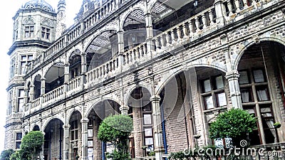 Corridors and walls reflecting british history in India Stock Photo