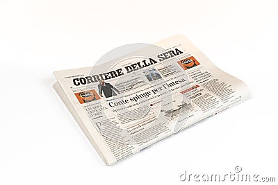Corriere della Sera Italian newspaper Editorial Stock Photo