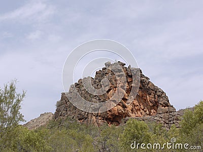 Corroboree Rock in the East McDonnell ranges Stock Photo