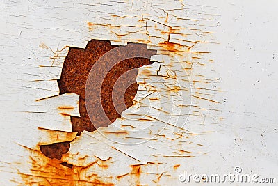 Corroded white metal background. Stock Photo