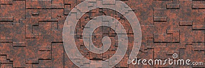 Corrosion metals- background abstract pattern. 3D rendering Stock Photo