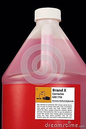 Corrosive Chemical Cleaner Stock Photo