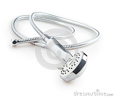 Corrugated hose shower Stock Photo